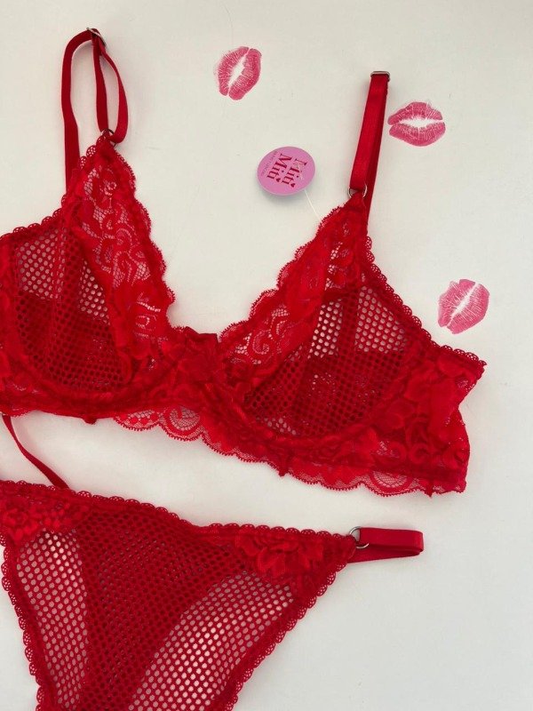 Producto - Conjunto FUEGO Encaje Aro - COD 4621