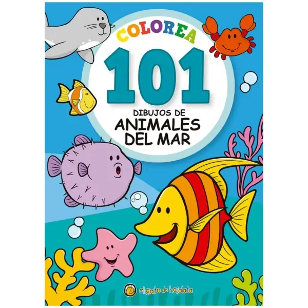 Producto - COLOREA 101 DIBUJOS DE ANIMALES DEL MAR