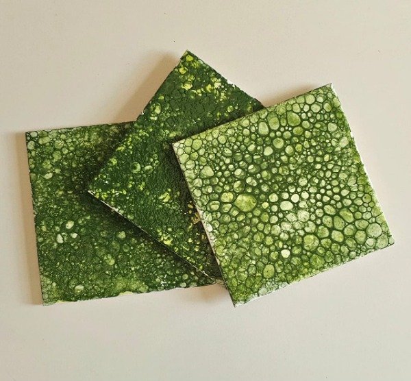 Producto - Azulejo artístico burbujas- verde