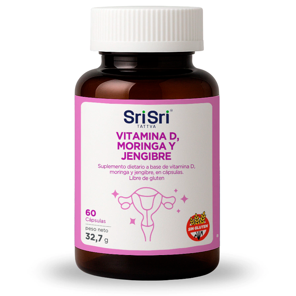 Producto - VITAMINA D, MORINGA Y JENGIBRE, CUIDADO DE LA MUJER - SRI SRI