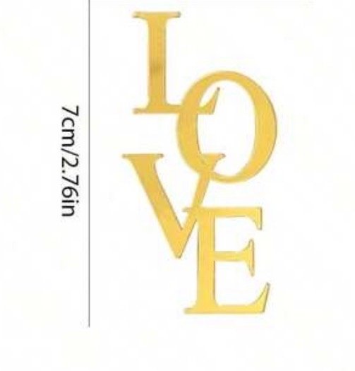 Producto - Topper Love Acrilico Decoración 1