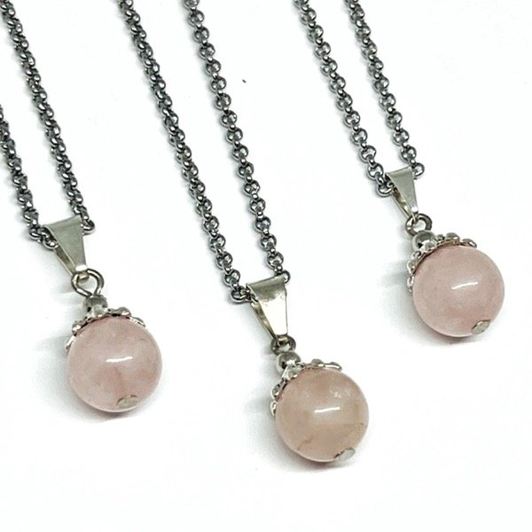 Producto - Dije Esfera Cuarzo Rosa Mini