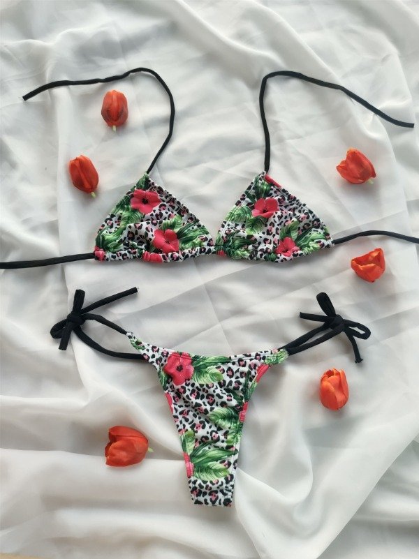 Producto - BIKINI LEOPARDO con flores