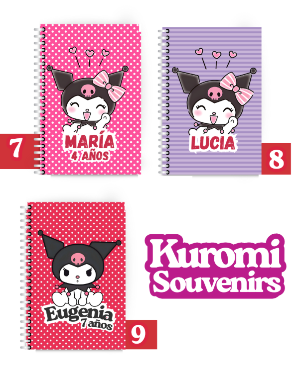 Producto - 15 libretitas Kuromi personalizadas