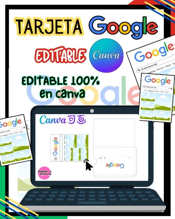 Producto - TARJETA GOOGLE. EDITABLA EN CANVA