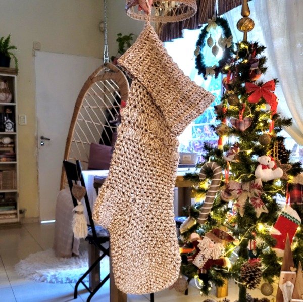 Producto - Bota navideña tejida XXL