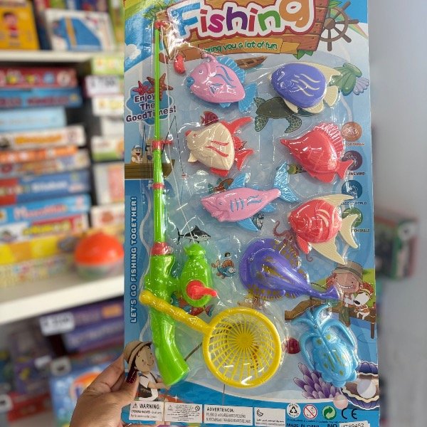 Producto - Juego de pesca largo grande 8 peces en blister 26875