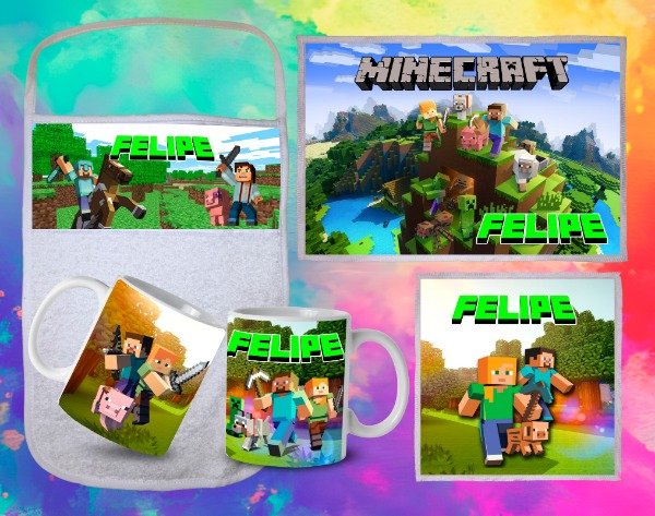 Producto - Plantilla para Set de Jardín y Mochilas FullPrint Minecraft