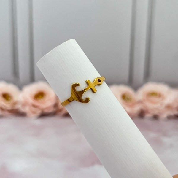 Producto - Anillo Acero Dorado Art. 286