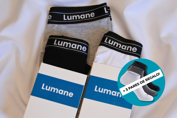 Producto - Pack X3 Bóxers Lumane + Medias de Regalo