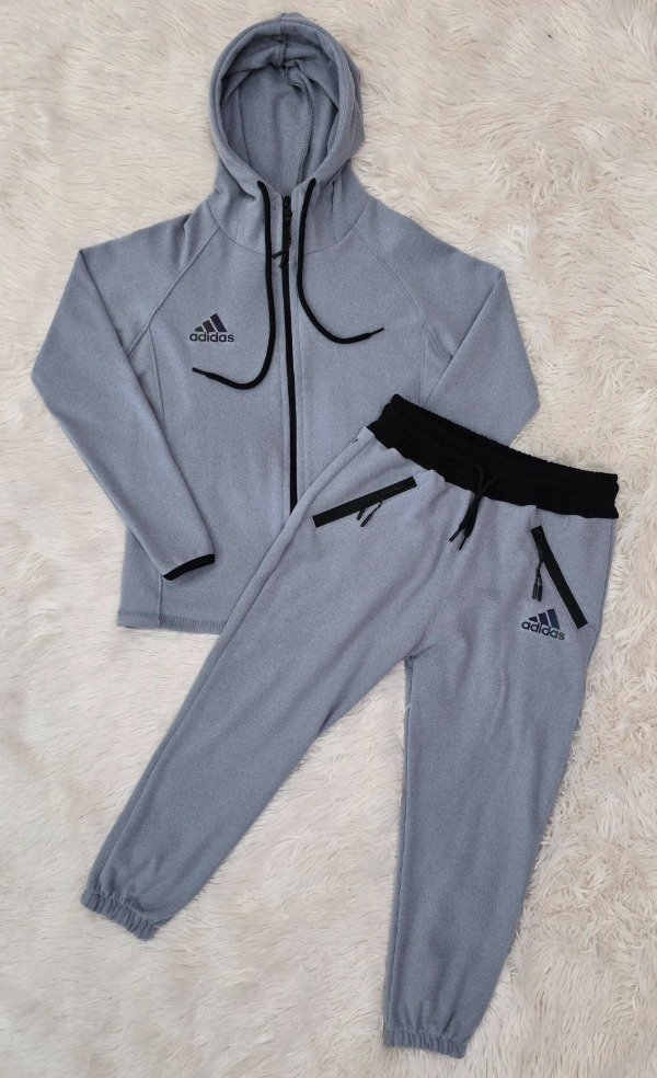 Producto - Conjunto Campera y Pantalón Micropolar Gris Niño