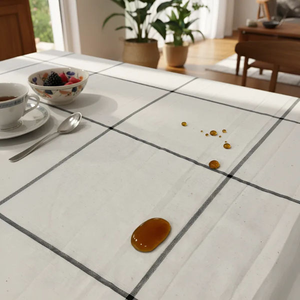 Producto - Mantel Tusor Impermeable Crudo/Gris/Negro 2,00x1,50