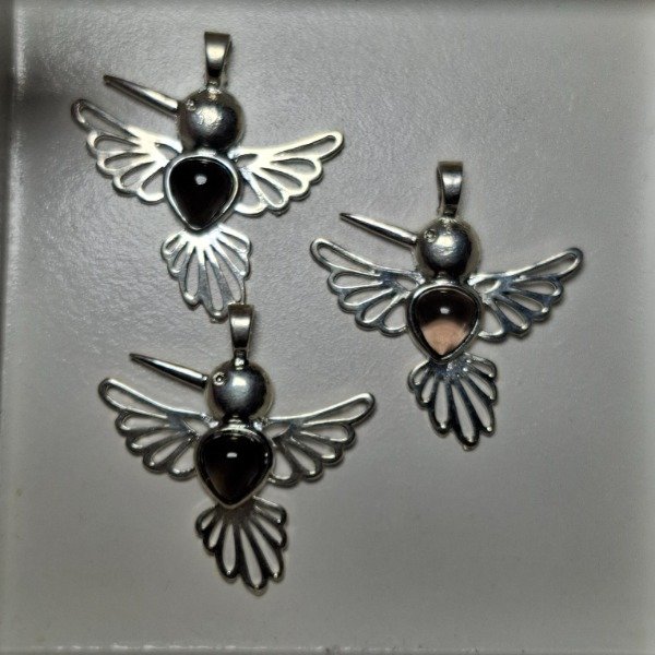 Producto - Colibri baño de plata con piedra