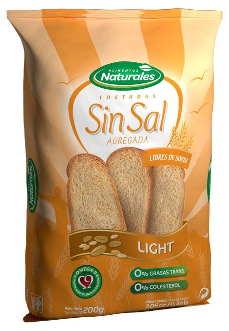 Producto - Tostadas Sin Sal Agregada 200g. Caja x 12 u.