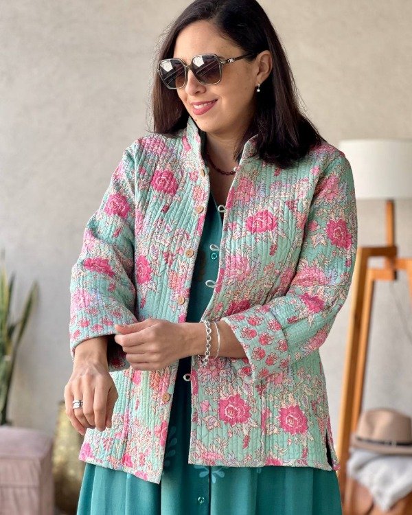 Producto - Chaqueta Hindi Aqua y Rosa L XL