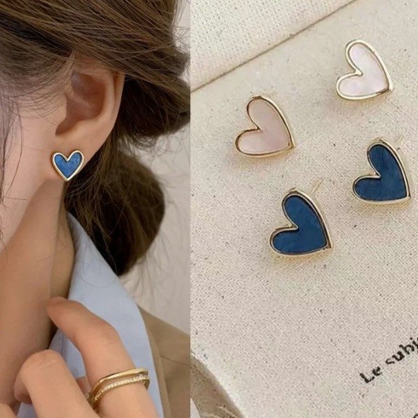 Producto - Aros corazon nacar