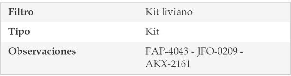 Producto - Kit de Filtros Toyota Etios Wega - 1