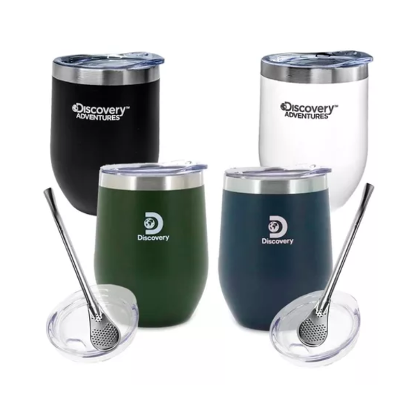 Producto - MATE ACERO DISCOVERY 350ML CON TAPA Y BOMBILLA