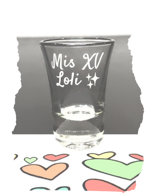 Producto - Vaso shot souvenirs 15 años X24