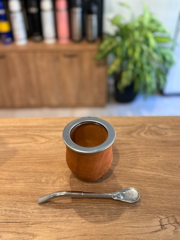 Producto - MATE CAMIONERO ALGARROBO + BOMBILLA