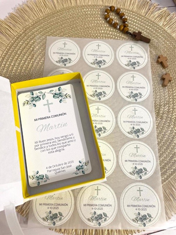 Producto - Caja Misal tipo librito - Lisa con borde amarillo