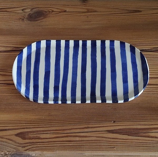 Producto - Bandeja Ovalada Azul Cobalto - a pedido