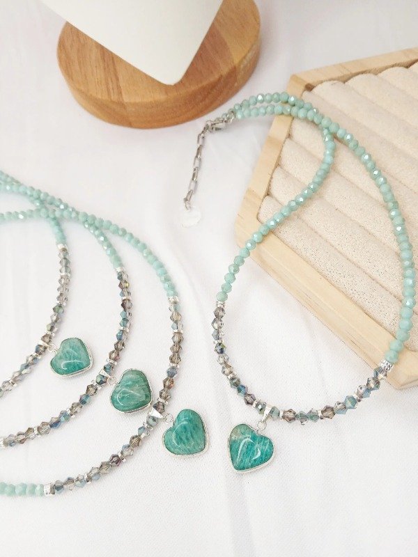 Producto - Collar Corazón Amazonita