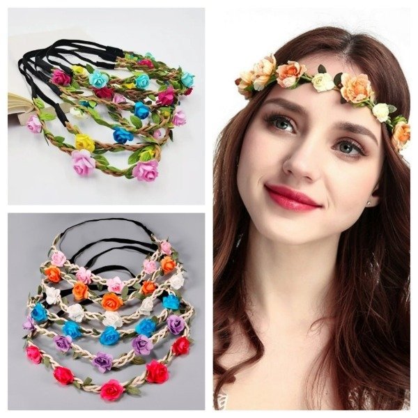 Producto - Vincha Elastica de Flores - 1