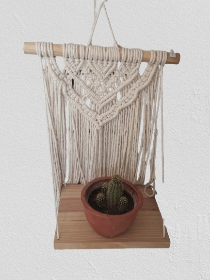 Producto - Porta maseta con madera