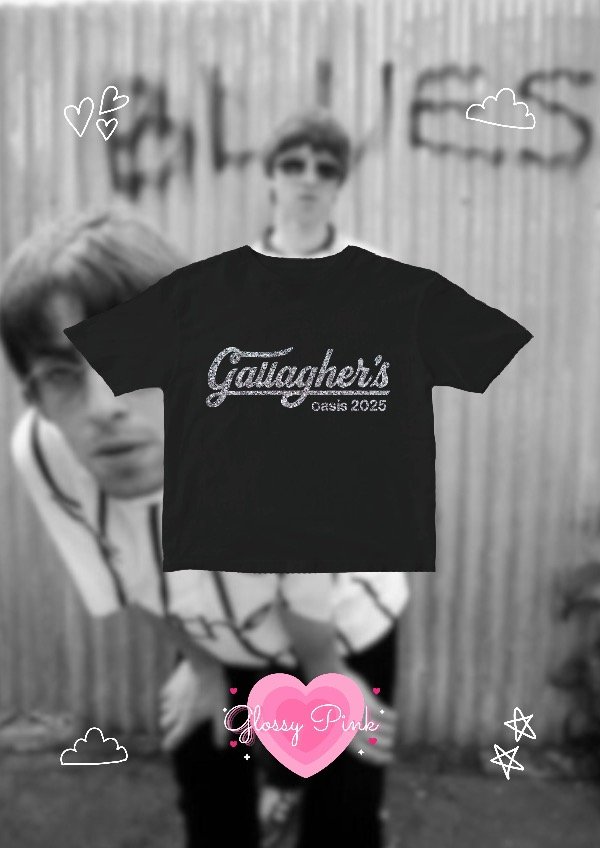 Producto - Baby Tee Gallaghers - VINILO TEXTIL GLITTER