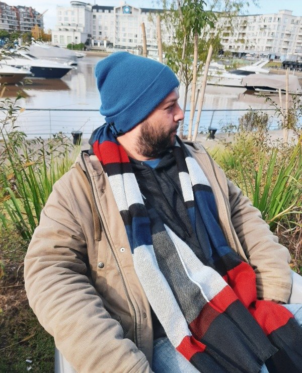 Producto - Pashmina azul y rojo