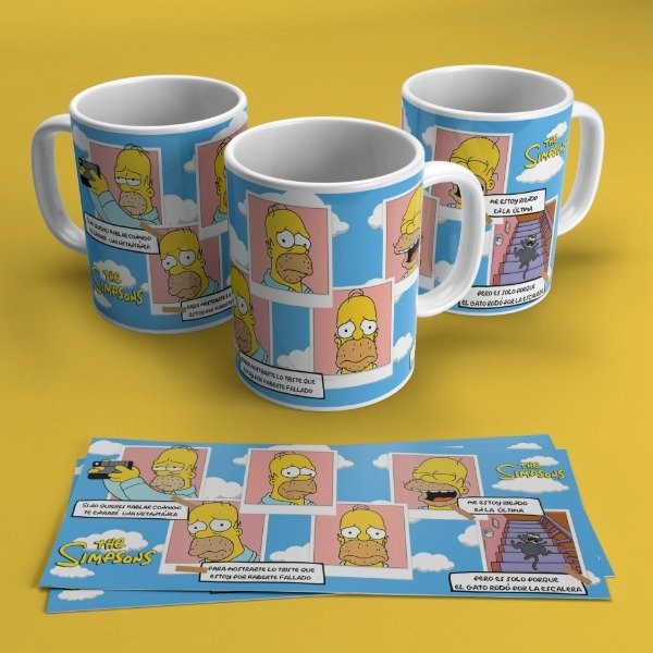 Producto - Plantillas para taza Homero Simpsons