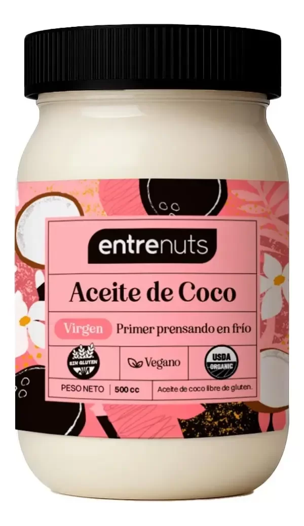 Producto - ACEITE DE COCO VIRGEN 500 CC ENTRENUTS