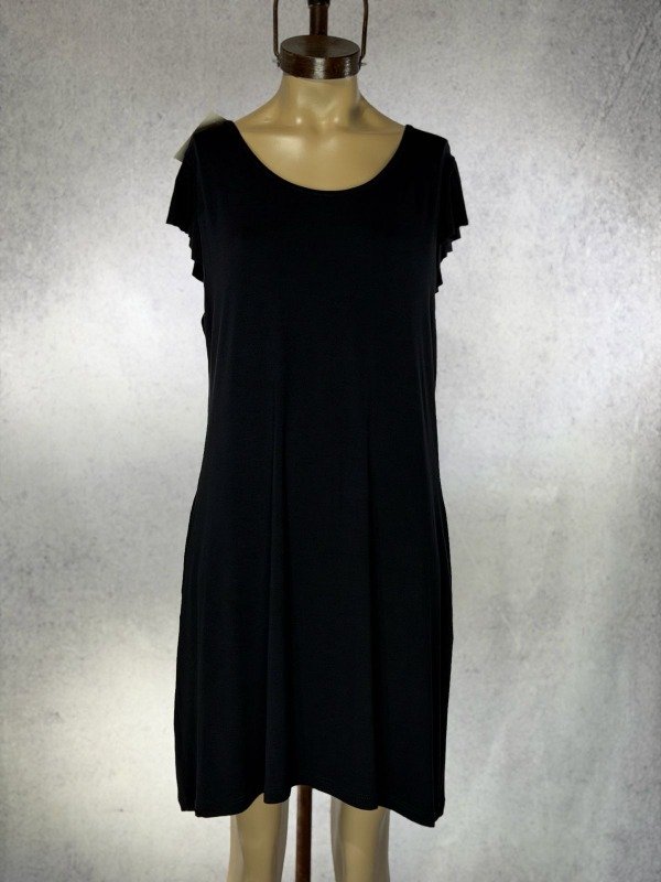 Producto - VESTIDO FIRE NEGRO MODAL VOLADOS Y BOLSILLOS