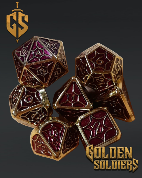 Producto - Set de 7 dados Metalicos Royalty