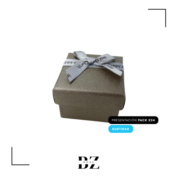 Producto - ESTUCHE REGALO X 24 PCS 5X5 CM CON MOÑO C.SURTIDO - 2031-1 - 1