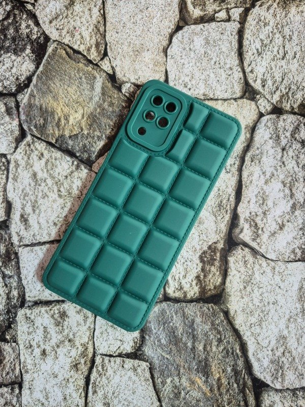 Producto - Funda puffer chocolate Samsung A12 verde