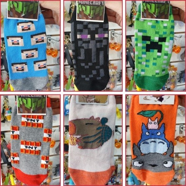 Producto - Medias Minecraft - Capibara - Totoro - Ingrese para elegir