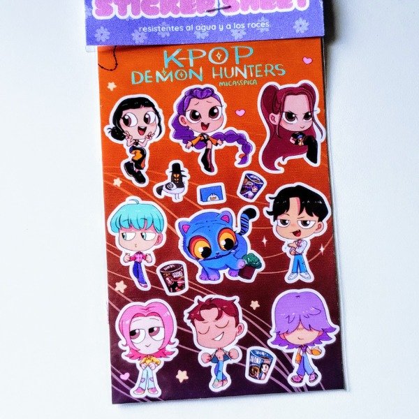 Producto - Kpop Demon Hunters - Plancha de Stickers