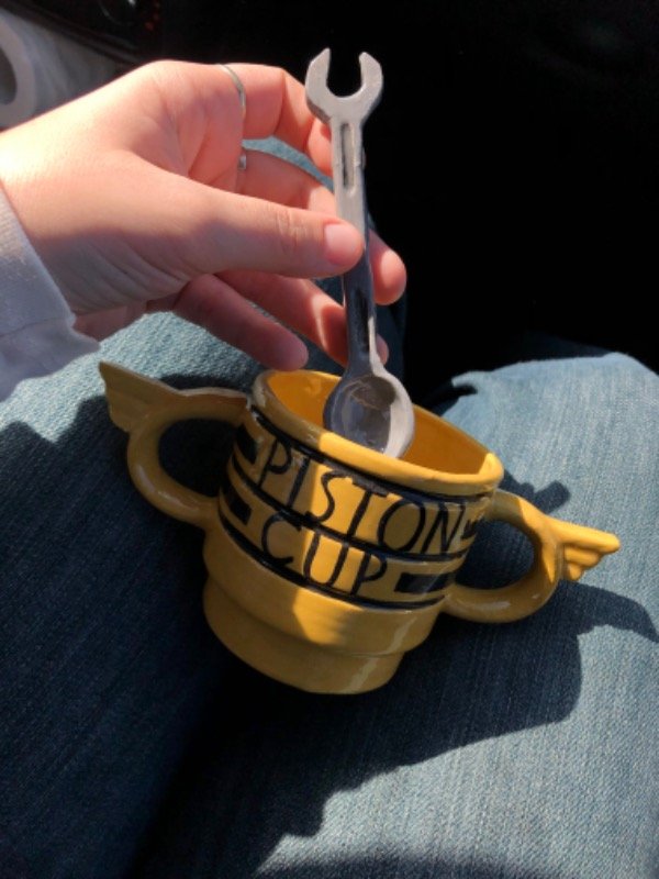 Producto - Taza Copa Piston + cucharita de Llave