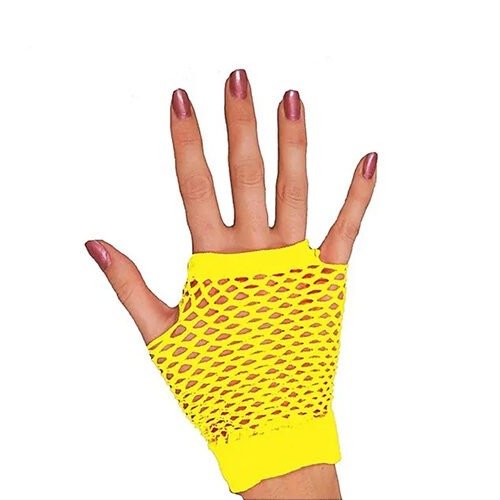 Producto - Guantes de red cortos color amarillo