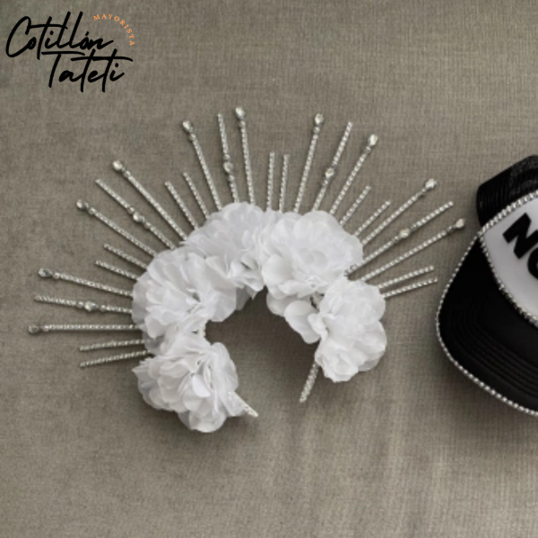 Producto - VINCHA LUJO BLANCA CON PINCHOS