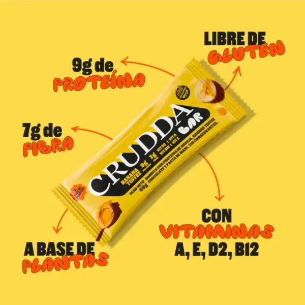 Producto - Barrita Banana Toffee Crudda 40gr