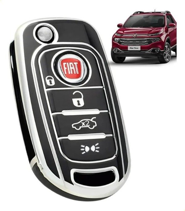 Producto - FUNDA TPU VIRA PLATEADA FIAT F500X ARGO TORO CRONOS