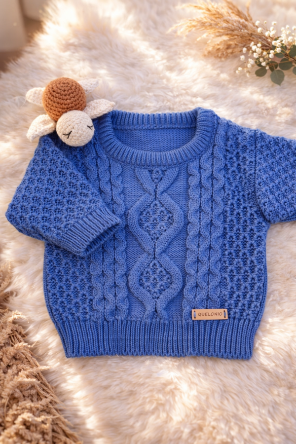 Producto - SWEATER TRENZADO AZUL JEANS