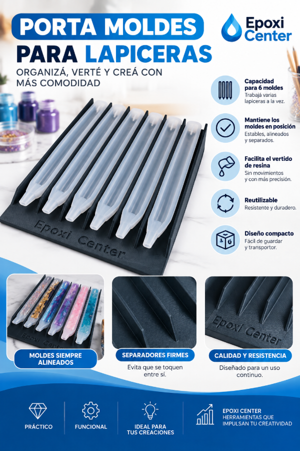 Producto - Porta Moldes para lapiceras 6 cavidades - 3