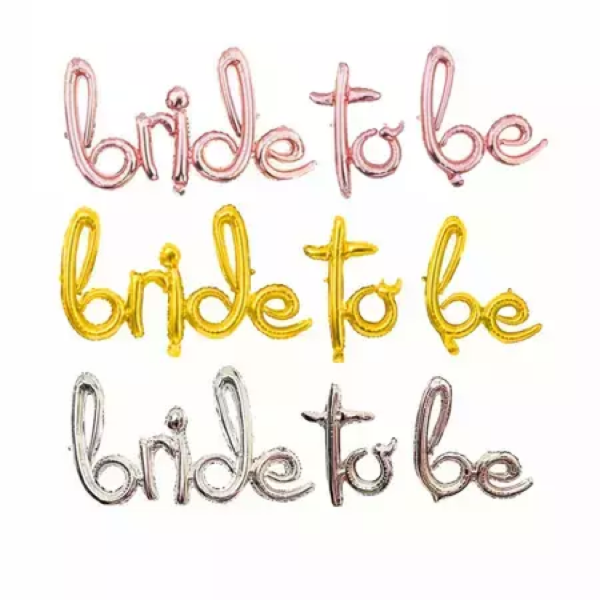 Producto - GLOBO FRASE "BRIDE TO BE" CURSIVA