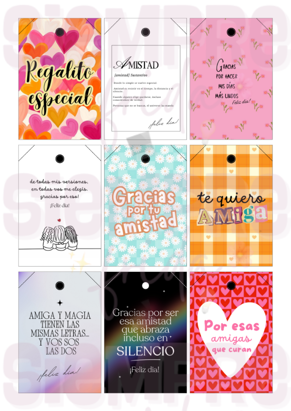 Producto - Plantilla Tags Dia del Amigo