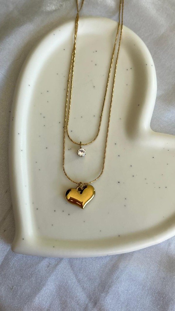 Producto - COLLAR DOBLE STRAS HEART