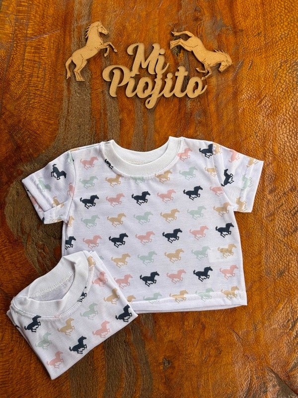 Producto - Remera estampada Caballos de Colores